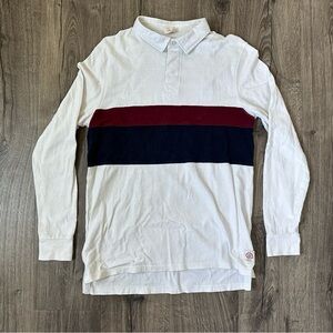 Men's Cotton On Long Sleeve Rugby Style Polo Shirt